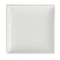 Assiettes carrées blanches en faïence 18 cm (12 pièces)