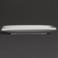 Assiettes carrées blanches en faïence 18 cm (12 pièces)