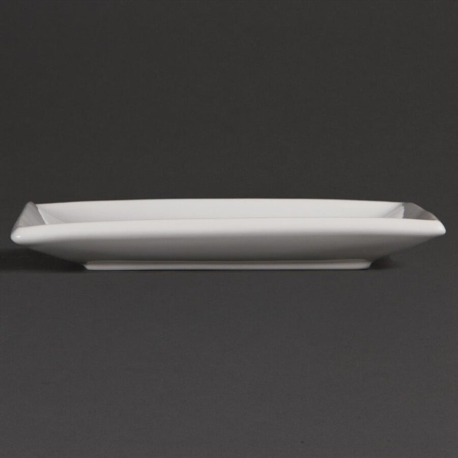 Assiettes carrées blanches en faïence 18 cm (12 pièces)