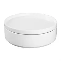 Whiteware flat round plates | 15 cm | 6 pieces