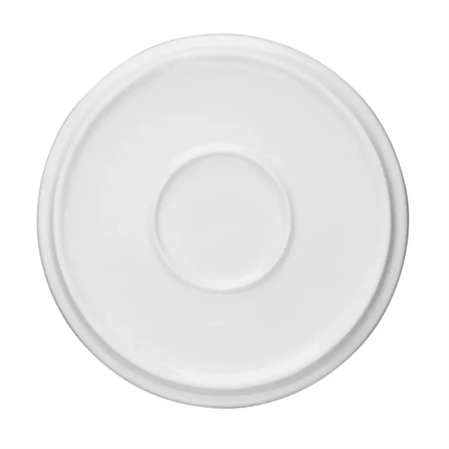 Assiettes plates rondes en faïence blanche | 15 cm | 6 pièces
