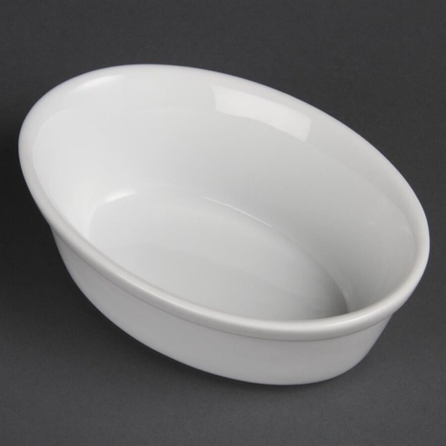 Bols ovales en faïence blanche 16,1 cm (6 pièces)