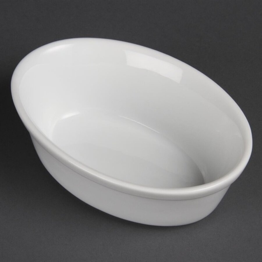 Whiteware oval dishes 16.1cm (6 pieces)