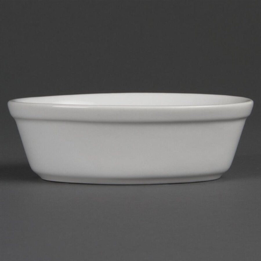 Whiteware oval dishes 16.1cm (6 pieces)