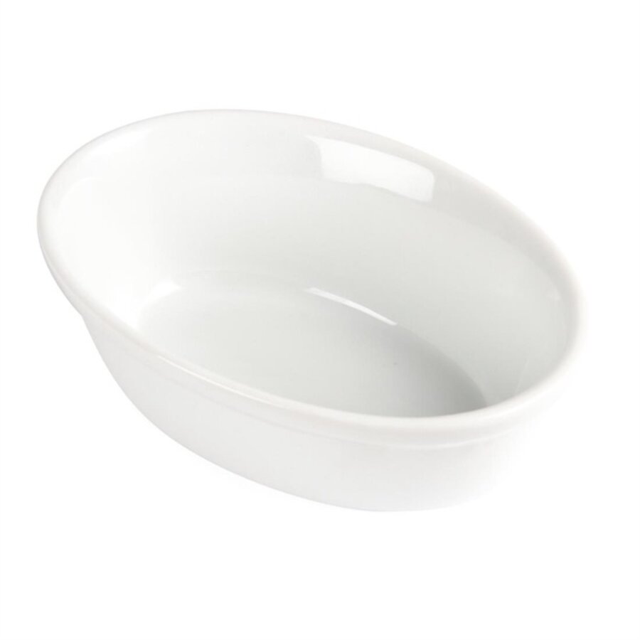 Whiteware oval dishes 16.1cm (6 pieces)