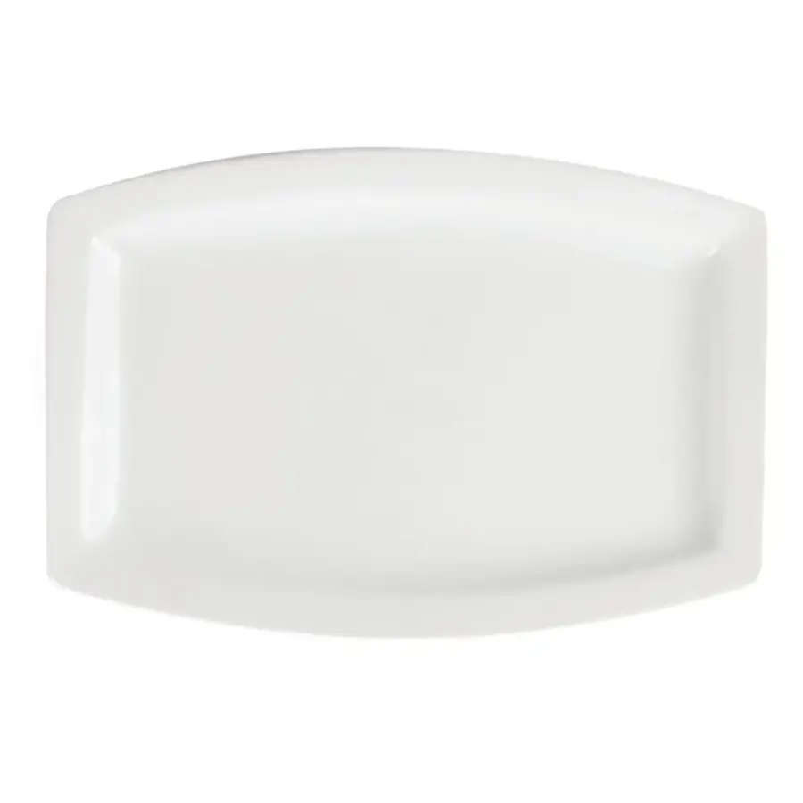 Rechteckige Schüssel aus Weißware, 32 cm (6 Stück)