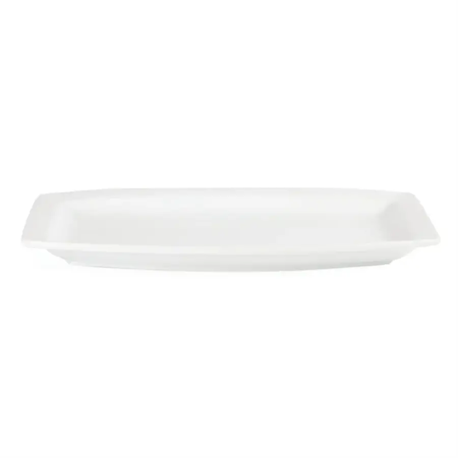 Rechteckige Schüssel aus Weißware, 32 cm (6 Stück)