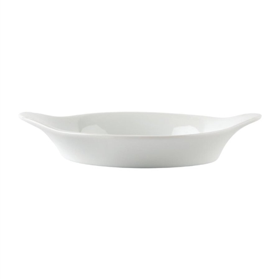 Whiteware round gratin dishes with handles | 13cm | 6 pieces
