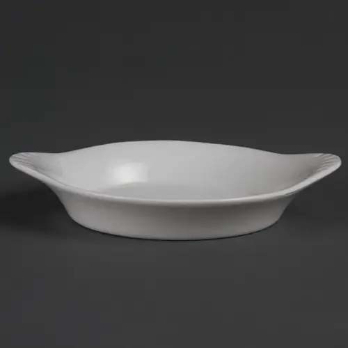  Olympia Whiteware ronde gratineerschalen met handvatten | 13 cm | 6 stuks 