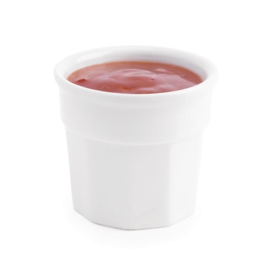 Whiteware sauce pots | 5 cm | 12 pieces