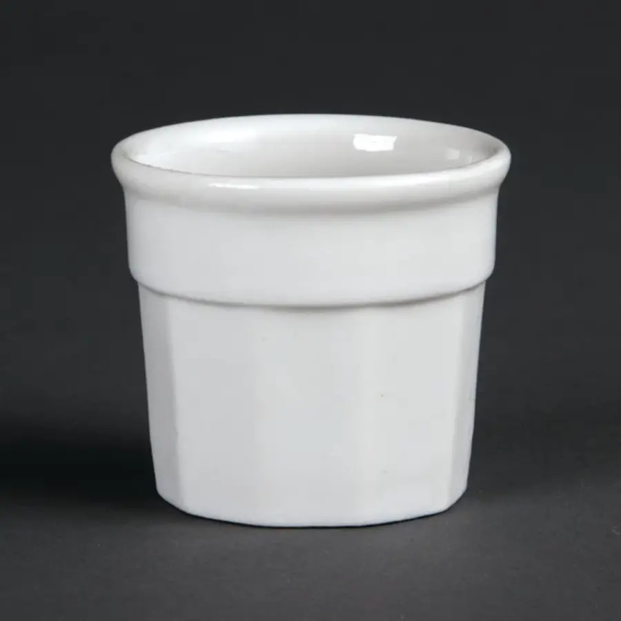 Whiteware sauce pots | 5cm | 12 pieces