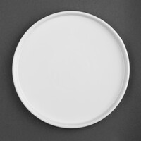 Assiettes plates rondes en faïence blanche 26,8 cm (4 pièces)