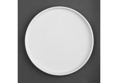  Olympia Assiettes plates rondes blanches en faïence blanche 26,8 cm (4 pièces) 