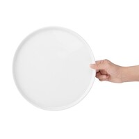 Assiettes plates rondes en faïence blanche 26,8 cm (4 pièces)