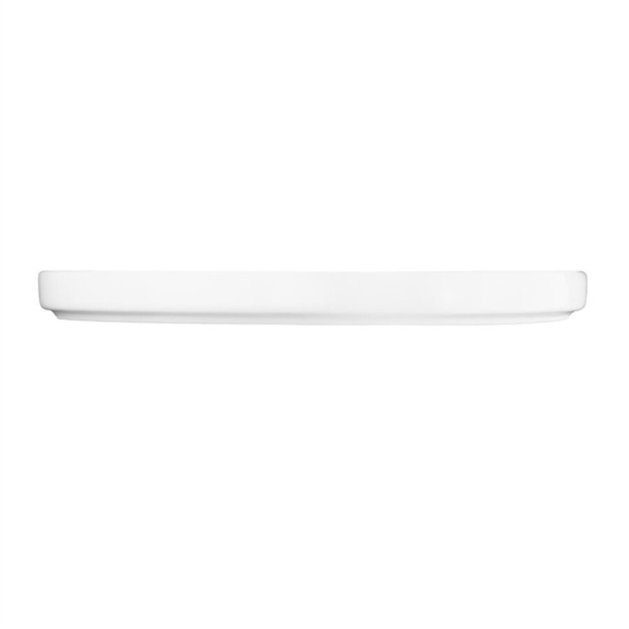 Assiettes plates rondes en faïence blanche 26,8 cm (4 pièces)