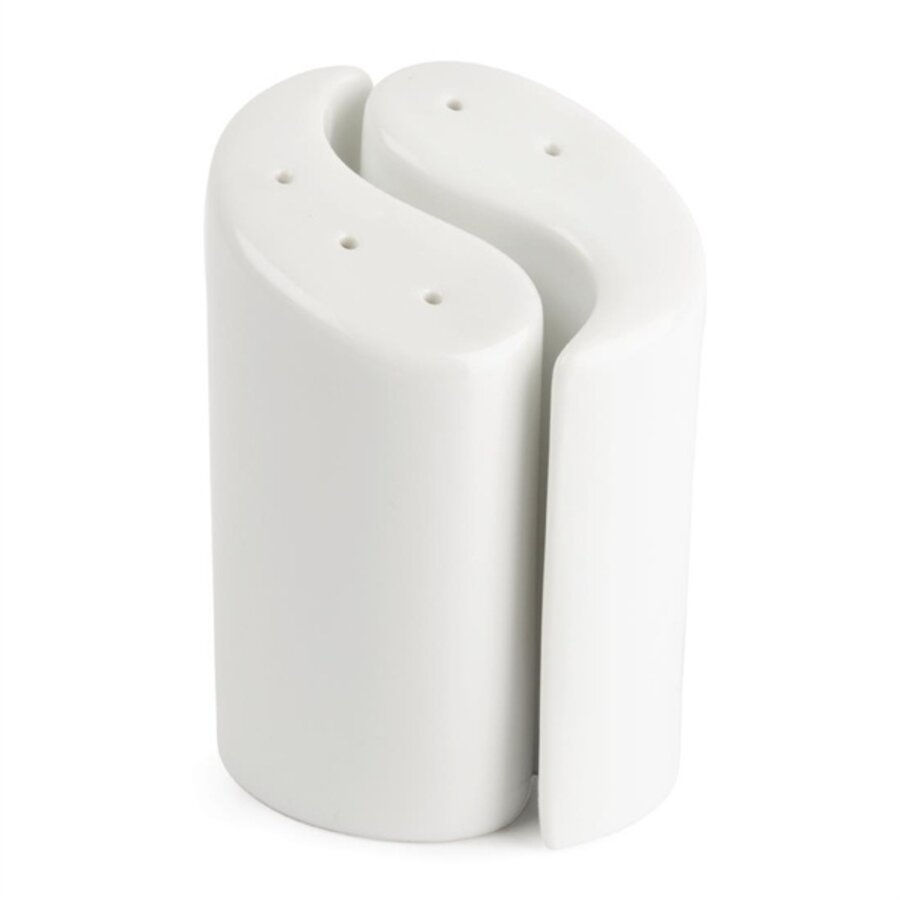 Whiteware pepper and salt shakers Ying Yang | 9.5 cm | 12 pieces