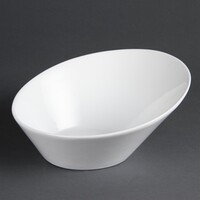 Whiteware oval sloping bowls | 22.2 x 24.6 cm | 3 pieces