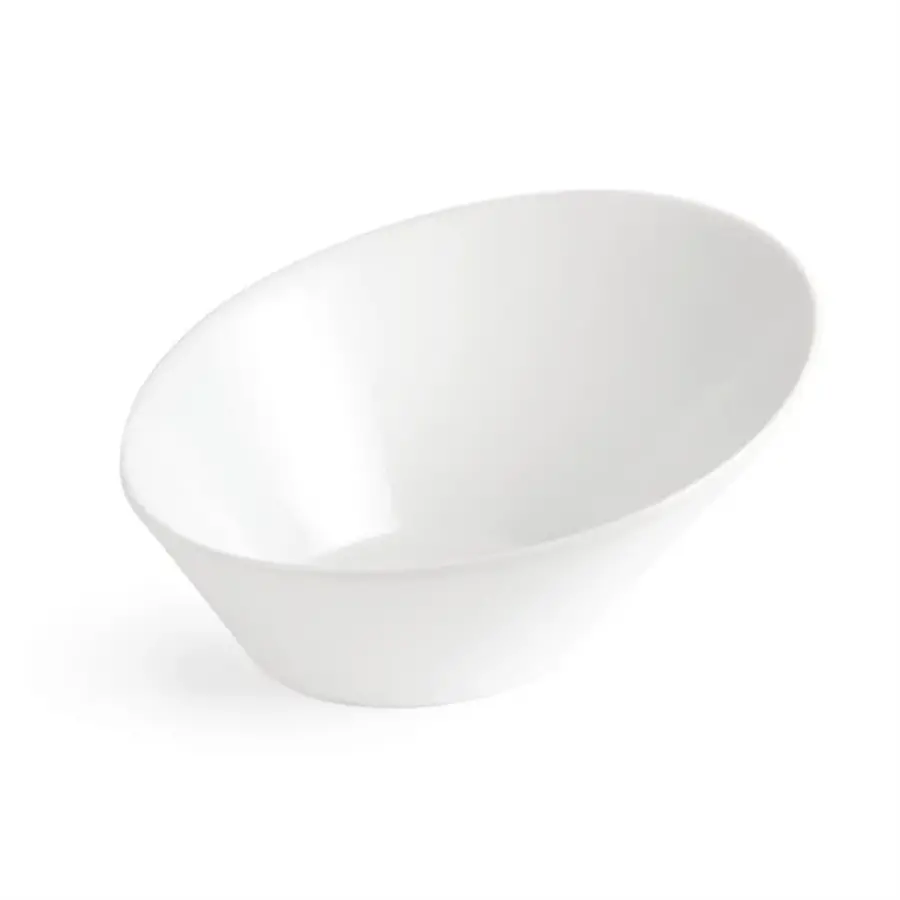 Whiteware ovale hellende kommen | 22,2 x 24,6 cm | 3 stuks