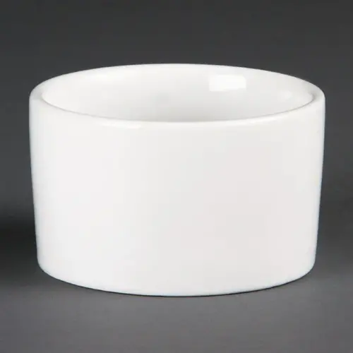  Olympia Moderne weiße Auflaufförmchen von Whiteware, 9 cm (12 Stück) 