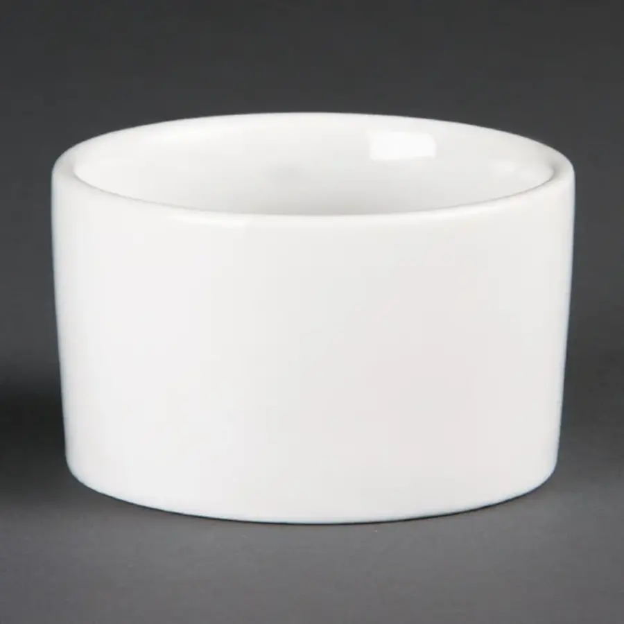 Ramequins contemporains en faïence blanche 9 cm (12 pièces)