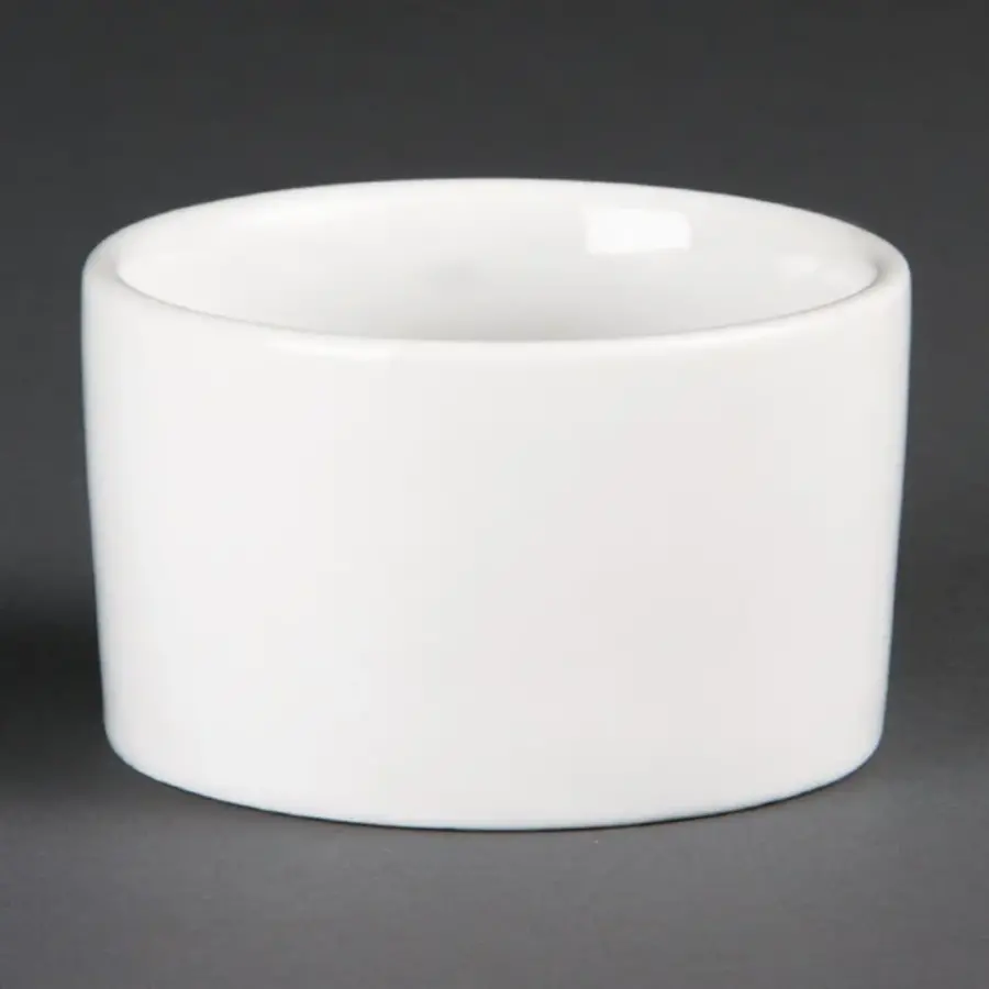 Whiteware contemporary ramekins 9cm (12 pieces)