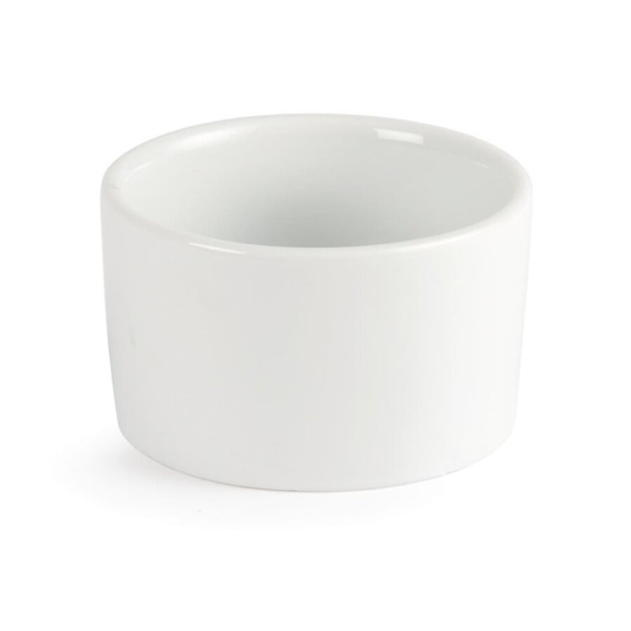 Ramequins contemporains en faïence blanche 9 cm (12 pièces)