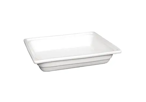  Olympia Whiteware GN 1/2 schaal porselein 10cm diep 