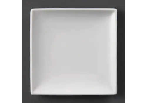  Olympia Assiettes carrées en faïence blanche | 14 cm | 12 pièces 