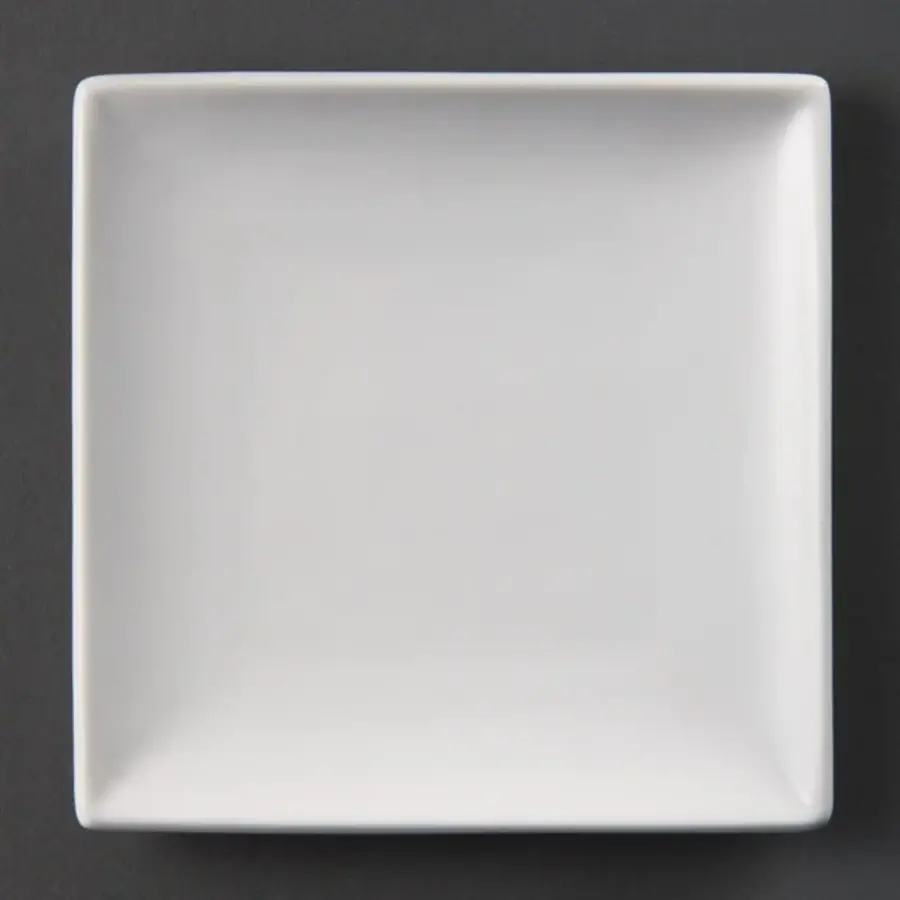 Whiteware square plates | 14cm | 12 pieces