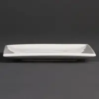 Assiettes carrées en faïence blanche | 14 cm | 12 pièces