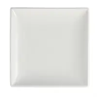 Assiettes carrées en faïence blanche | 14 cm | 12 pièces