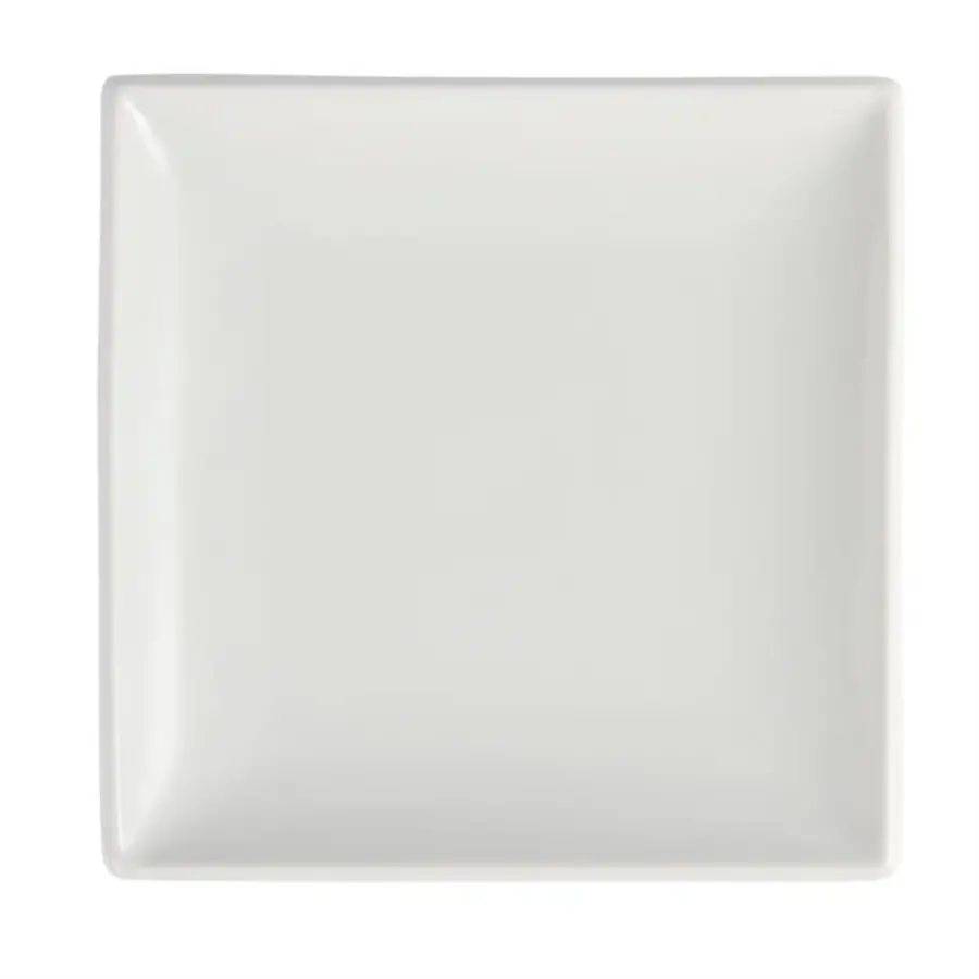 Whiteware square plates | 14cm | 12 pieces