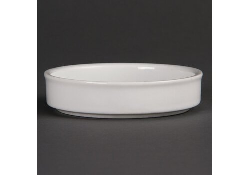  Olympia Whiteware stackable white tapas dishes 10.2cm (6 pieces) 