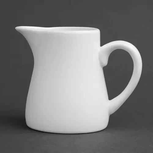  Olympia Milchkännchen aus Weißware mit Henkel | 170 ml | 6 Stück 
