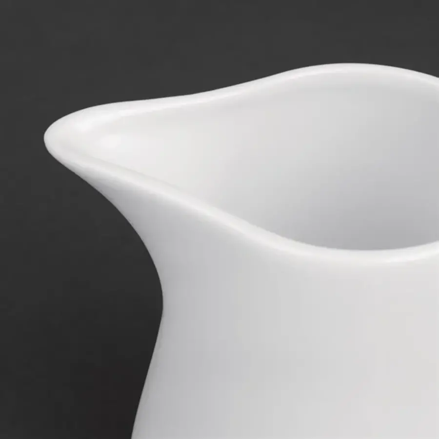 Pots à lait en faïence blanche avec anse | 170 ml | 6 pièces
