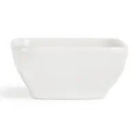 Whiteware appetizer dishes white 6x6cm (12 pieces)