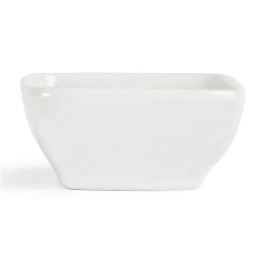 Whiteware appetizer dishes white 6x6cm (12 pieces)