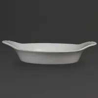 Whiteware ronde gratineerschalen met handvatten | 22 cm | 6 stuks
