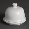 Olympia Beurrier en faïence blanche avec couvercle (6 pièces)