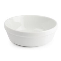 Bols ovales en faïence blanche | 13,7 cm | 6 pièces