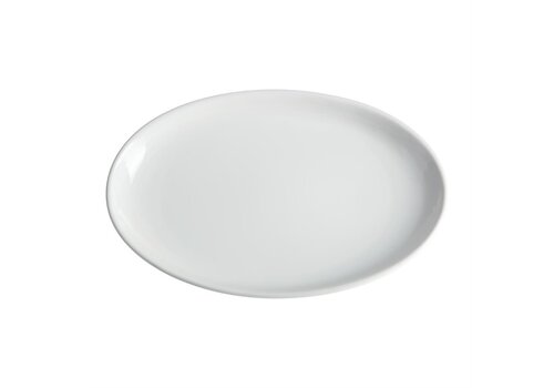  Olympia Bol ovale profond en faïence blanche 36,5 x 23,5 cm (2 pièces) 