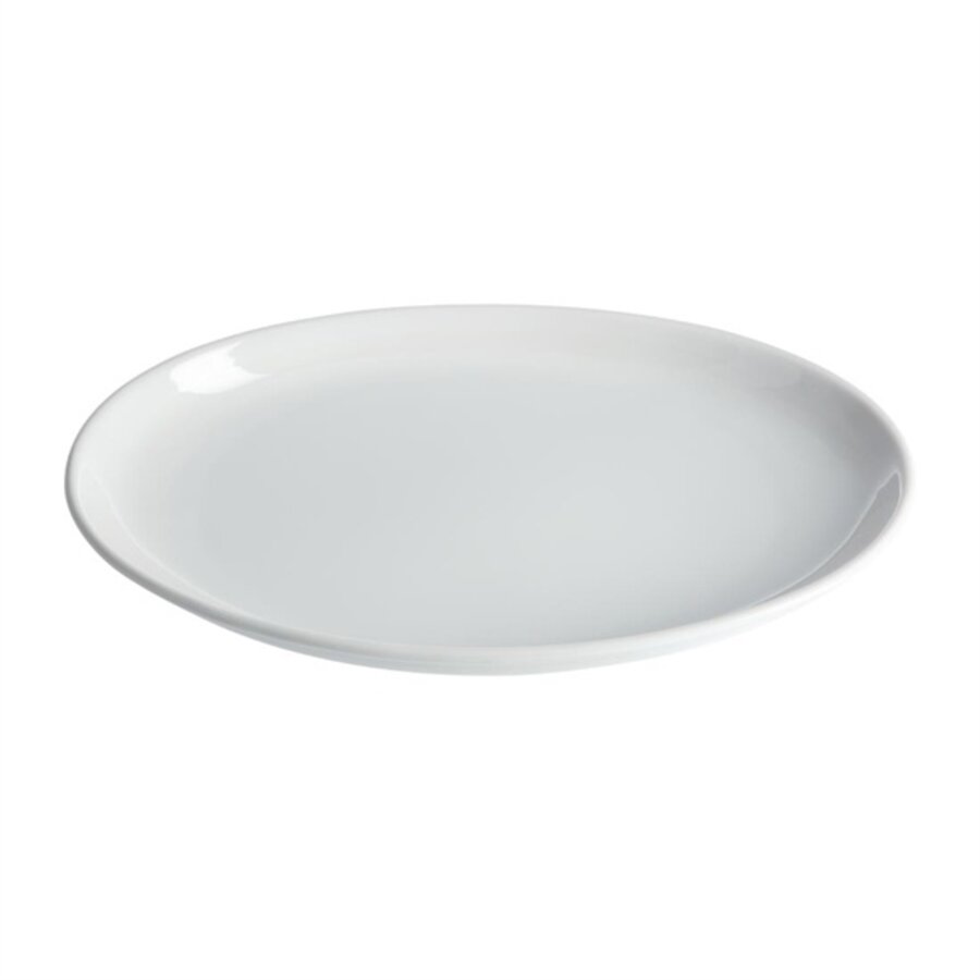 Tiefe ovale Schüssel aus Weißware, 36,5 x 23,5 cm (2 Stück)