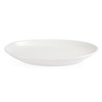 Bol ovale profond en faïence blanche 36,5 x 23,5 cm (2 pièces)
