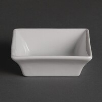 Whiteware appetizer dishes white 7.5x7.5cm (12 pieces)