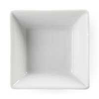 Whiteware appetizer dishes white 7.5x7.5cm (12 pieces)