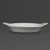 Olympia Plats à gratin ronds blancs en faïence avec anses 17x14cm (6 pièces)
