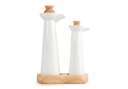  Olympia Whiteware oil and vinegar set 