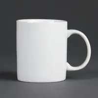 Mugs blancs en faïence blanche 284 ml (12 pièces)