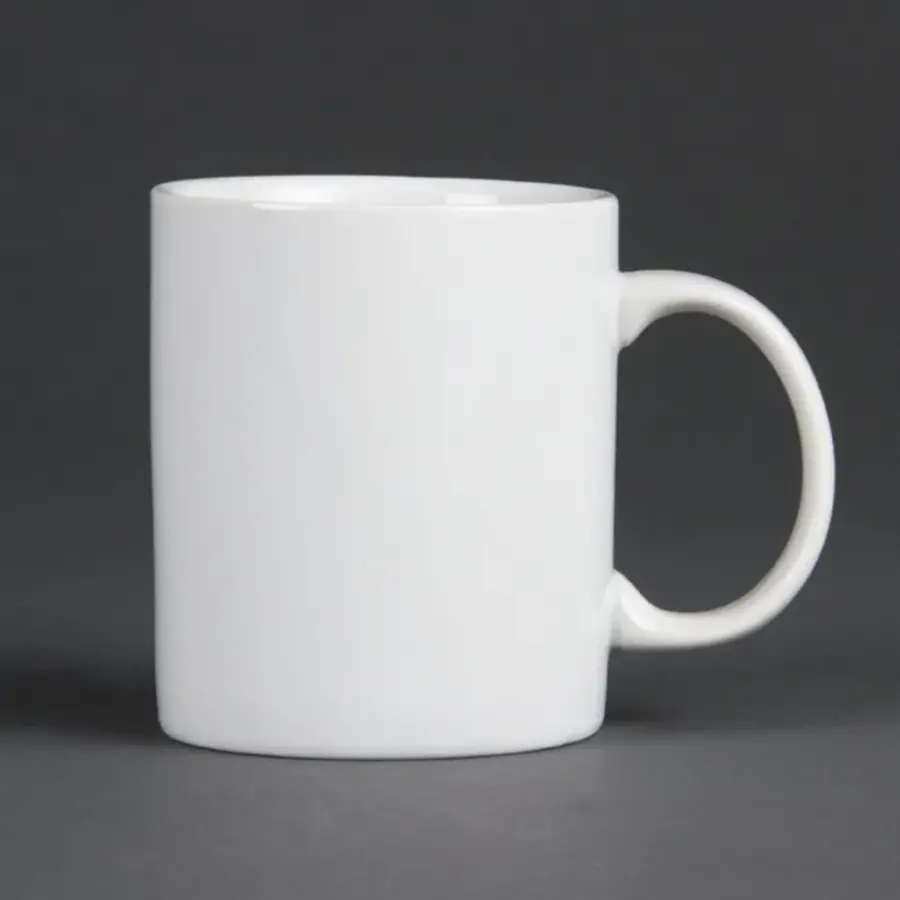 Weiße Becher aus Weißware, 284 ml (12 Stück)