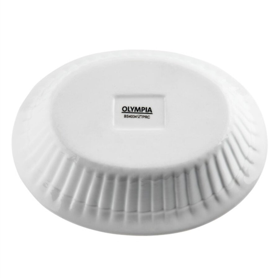 Ovale Kuchenform aus Weißware, 17 cm (6 Stück)